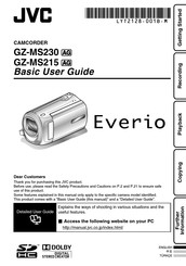 JVC Everio GZ-MS215 Basic User's Manual