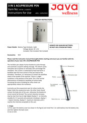 Java wellness 626670 Instructions For Use Manual