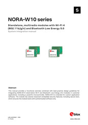 Ublox NORA-W10 Series System Integration Manual