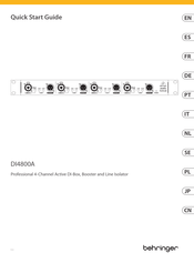 Behringer DI4800A Quick Start Manual