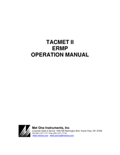 Met One Instruments TACMET II ERMP Operation Manual