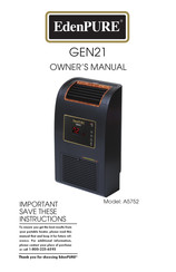 Edenpure A5752 Owner's Manual