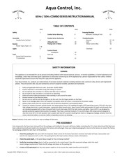 Aqua Control COMBO Series Instruction Manual