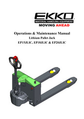 EKKO EP18JLIC Operation & Maintenance Manual