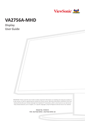 ViewSonic VS20215 User Manual