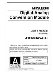 Mitsubishi Electric MELSEC-A Series User Manual