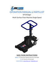 Onfloor OF18 Edger Operations Manual & Parts List