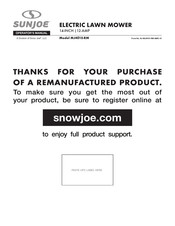 SNOWJOE SUNJOE MJ401E-RM Operator's Manual