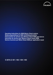 Man D 2876 LE 405 Operating Instructions Manual