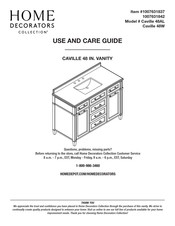 Home Decorators Collection Caville 48W Use And Care Manual