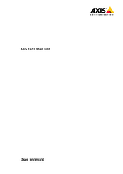 Axis FA51 User Manual