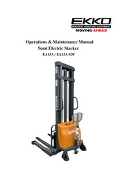 Ekko EA15A Operation & Maintenance Manual