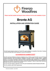 Firenzo Woodfires 072377 Installation And Operation Manual