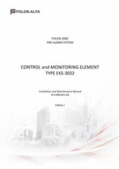 Polon-Alfa EKS-3022 Installation And Maintenance Manual