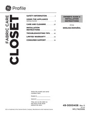 GE Profile PFH18 Owner's Manual