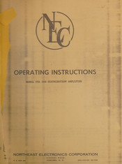 NEC TTS 39D Operating Instructions Manual