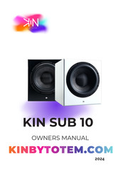 Totem KIN SUB 10 Owner's Manual