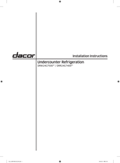 Dacor DRW24G7500APDA Installation Instructions Manual