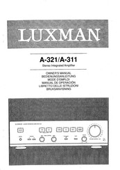 Luxman A-311 Owner's Manual