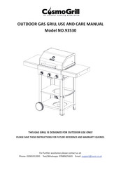 COSMOGRILL 93530 Use And Care Manual