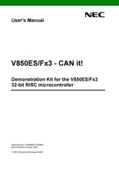 NEC V850ES/Fx3 CAN it! User Manual