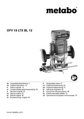 Metabo OFV 18 LTX BL 12 Original Instructions Manual