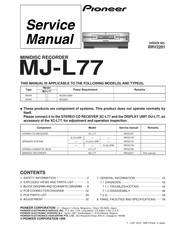 Pioneer MJ-L77 Service Manual