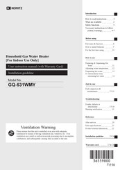 Noritz GQ-531WMY User Instruction Manual