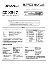 Sansui CD-X217 Service Manual