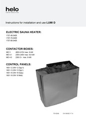 Helo LUMI 70 D Instructions For Installation And Use Manual