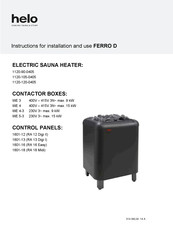 Helo FERRO 90 Instructions For Installation And Use Manual