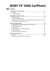 BURY CP 1000 Manual