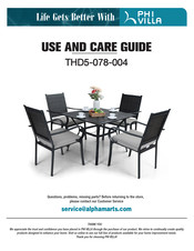 PHI VILLA THD5-078-004 Use And Care Manual