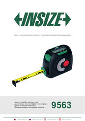 Insize 9563 Operating Instructions Manual
