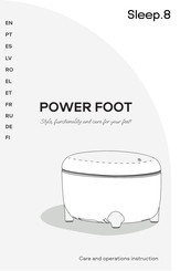 Sleep 8 POWER FOOT Manual