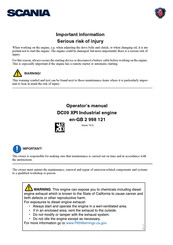 Scania DC09 XPI Operator's Manual