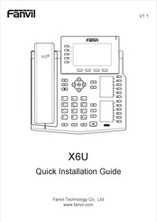 Fanvil X6U Quick Installation Manual