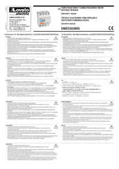 LOVATO ELECTRIC DMED302MID Instruction Manual