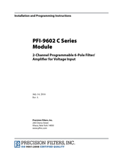 PRECISION FILTERS PFI-9602 C Series Installation And Programming Instructions