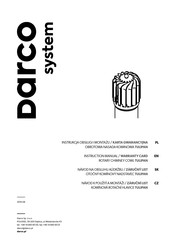 Darco TULIPAN-X B-S Series Instruction Manual & Warranty Card