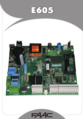 FAAC E605 Information For The Installer