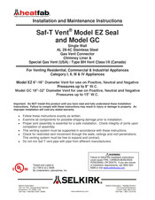 Selkirk Heatfab Saf-T Vent GC Installation And Maintenance Instructions Manual