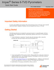 Advanced Energy Impac 6-TVD Series Quick Start Manual