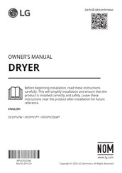 LG DF50 V2S6W Series Owner's Manual