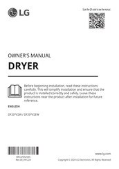 LG DF20 V2EW Series Owner's Manual
