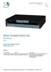 b-plus B17575-BTD-004-0TB3 Short Manual