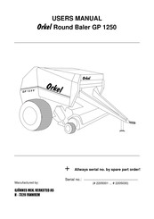 ORKEL GP 1250 User Manual