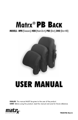 Motion Concepts Matrx PB BACK HDB User Manual