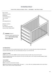 RH Baby&child PFEIFFER UPHOLSTERED CRIB Assembly Manual