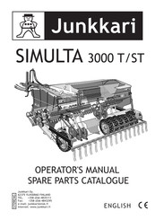 JUNKKARI SIMULTA S3000 ST Operator's Manual